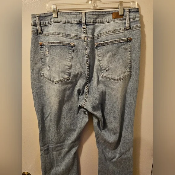 Judy Blue Jeans Boyfriend Fit Distressed Blue Jeans Women's Size 18W - Picture 7 of 13
